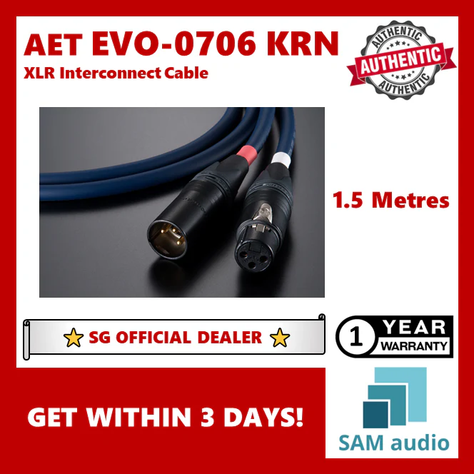 [🎶SG] AET EVO-0706 KRN XLR Interconnect Cable (Pair) - Image 4
