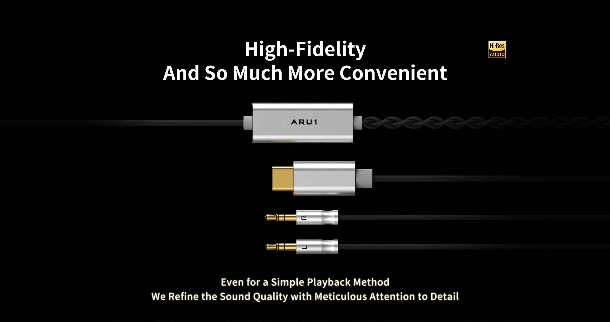 [🎶SG] AUNE ARU1 - Dual 3.5mm To USB-C DAC Headphone Cable - Image 2