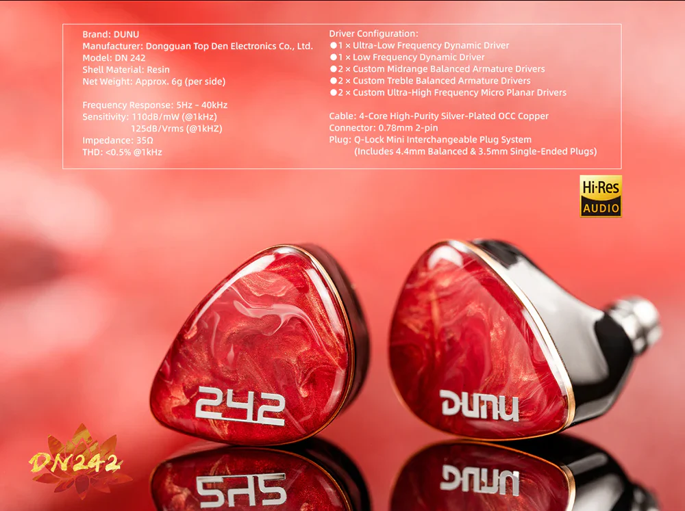 [🎶SG] DUNU DN242 - 2 DD + 4 BA + 2 Micro Planar Drivers IEMs - Image 13