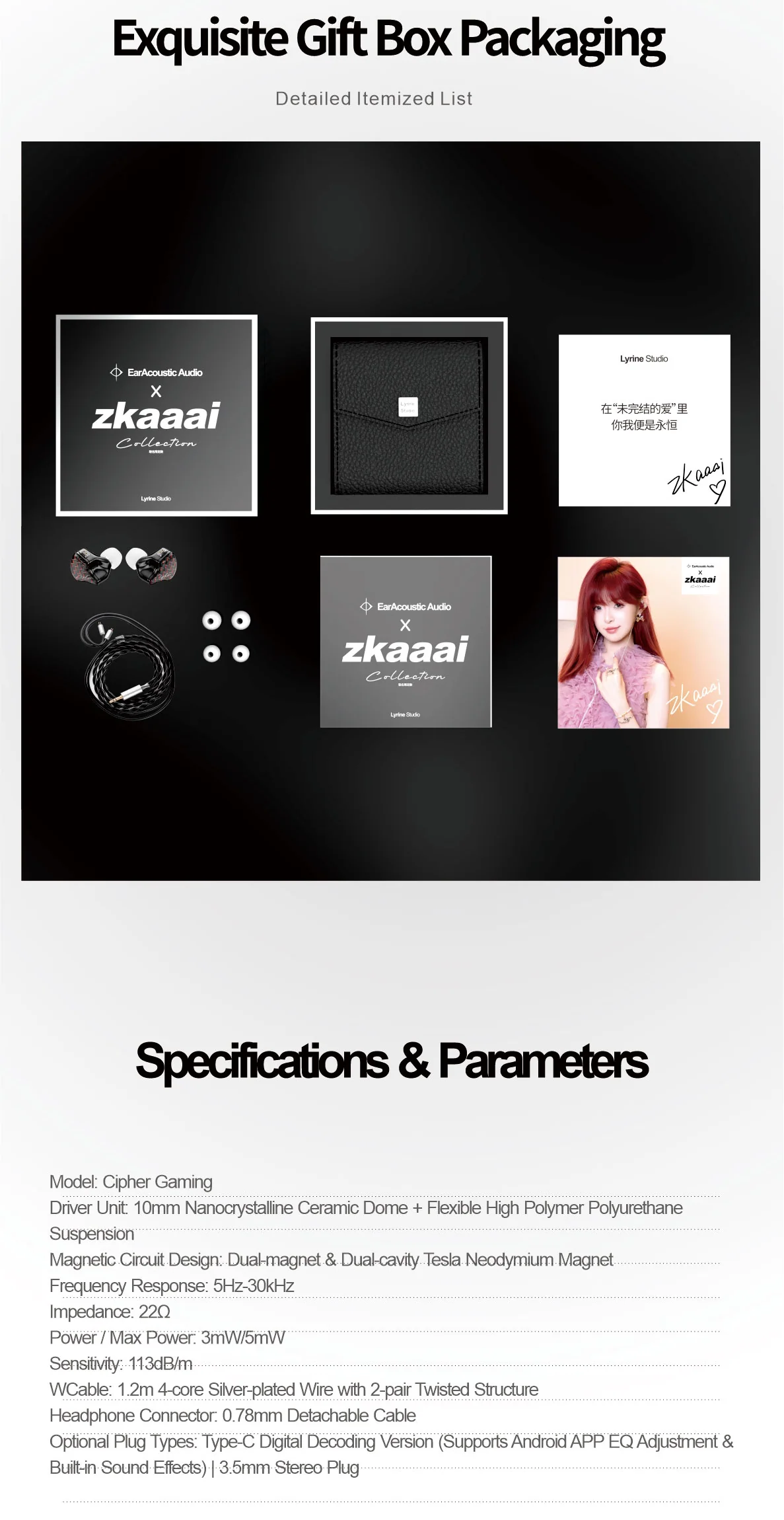 [🎶SG] EARACOUSTIC AUDIO x ZKAAAI CIPHER GAMING - High-performance E-sports Edition - Image 13