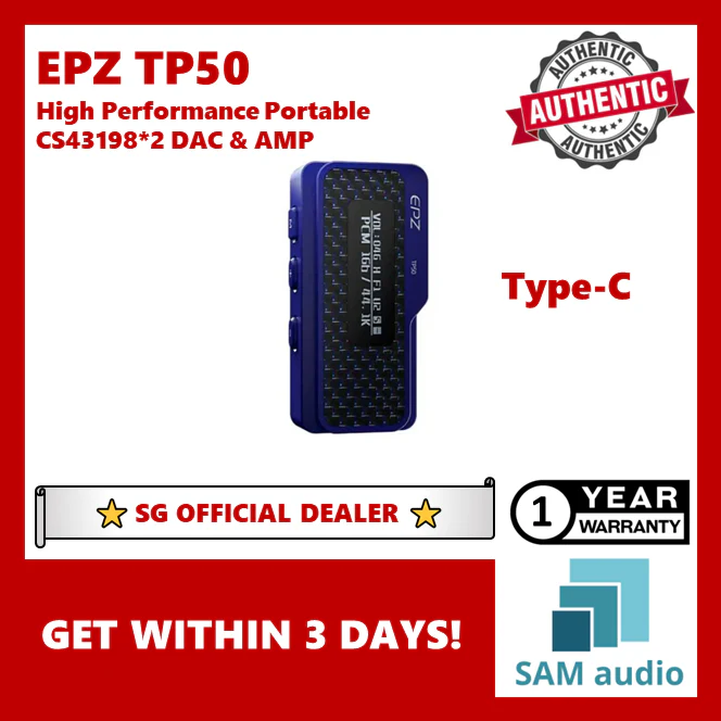 [🎶SG] EPZ TP50 High Performance 43198*2 Amp Portable Audio DAC - Image 3