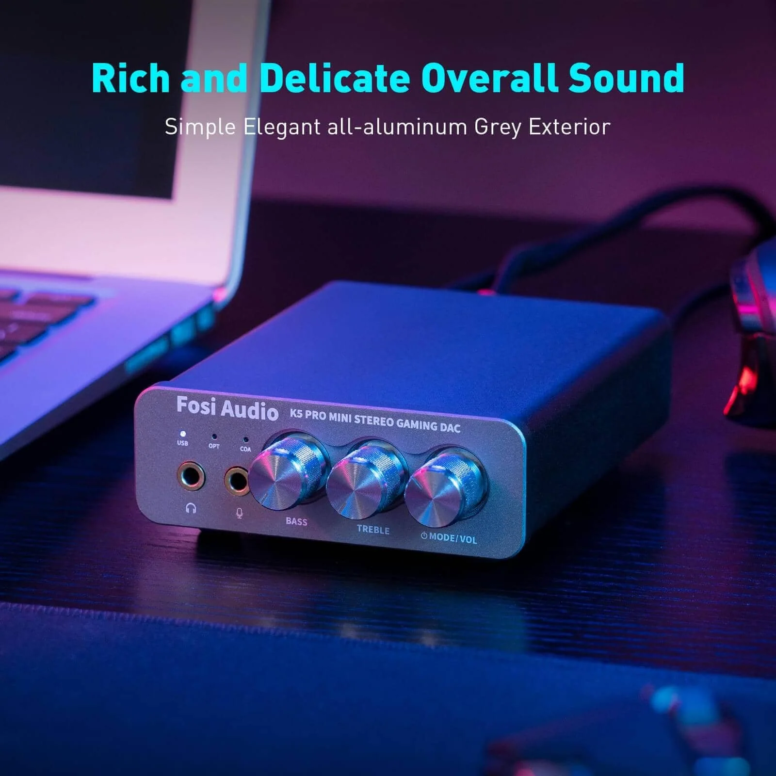 [🎶SG] FOSI AUDIO K5 PRO Gaming DAC Headphone Amplifier - Image 6