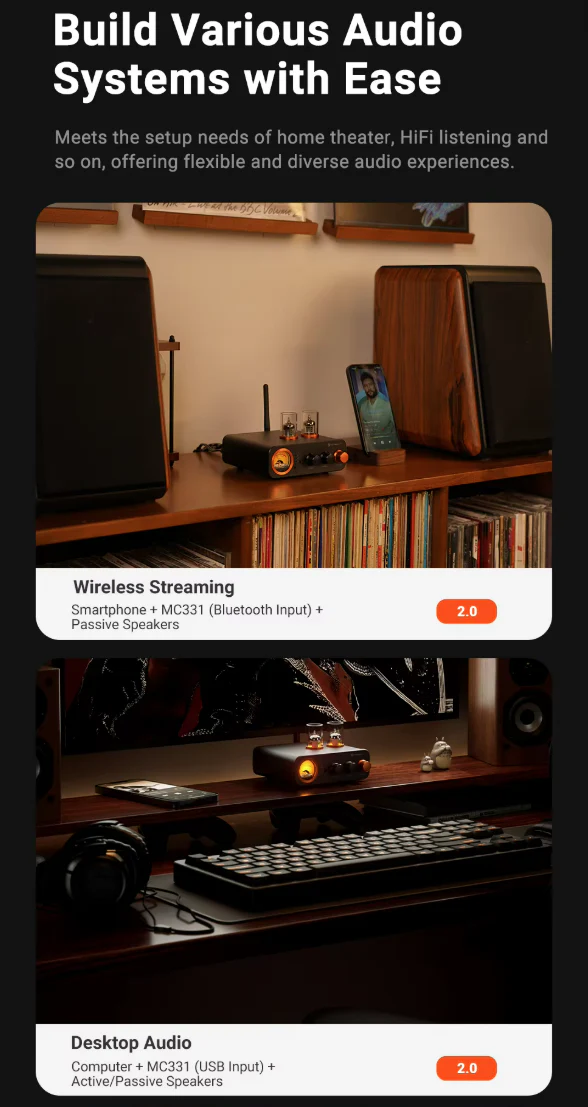 [🎶SG] FOSI AUDIO MC331 Bluetooth Tube Integrated Amplifier With DAC And VU Meter - Image 12