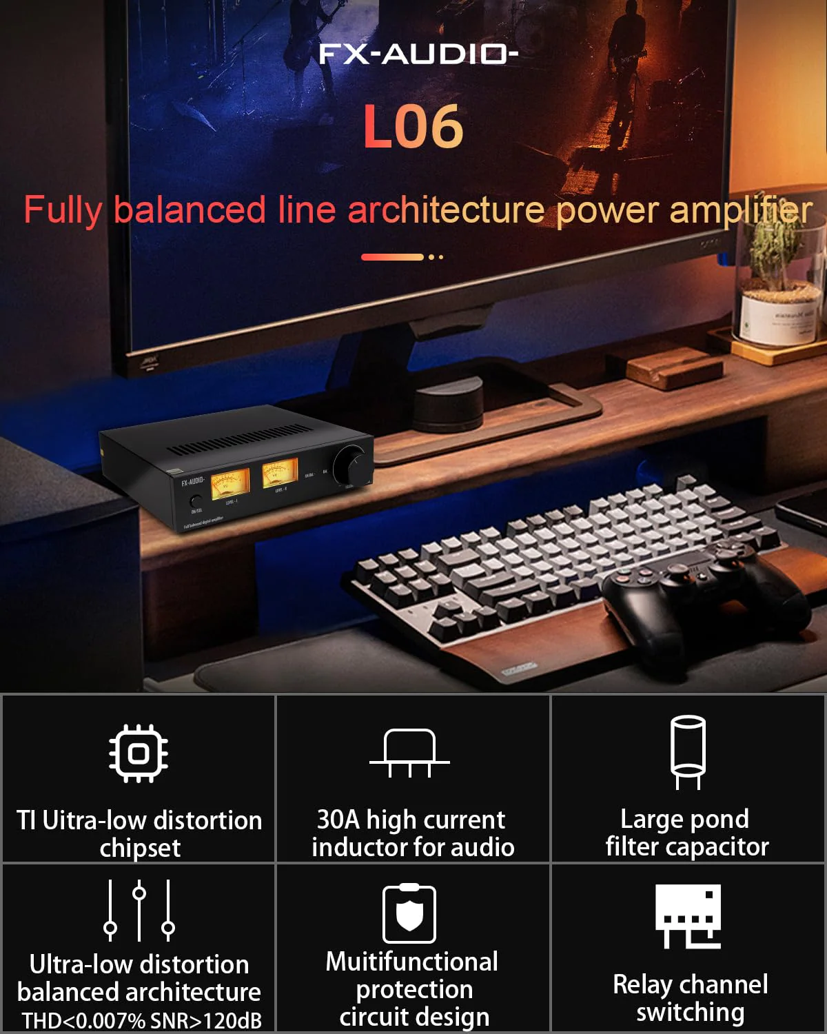 [🎶SG] FX AUDIO L06 - Fully Balanced Digital Power Amplifier - Image 3