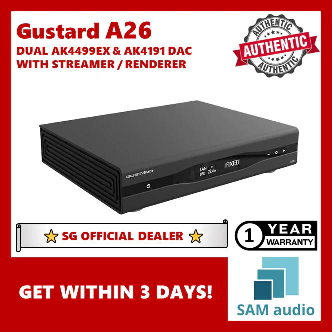 [🎶SG] GUSTARD A26 DUAL AK4499EX & AK4191 DAC WITH STREAMER & RENDERER - Image 25