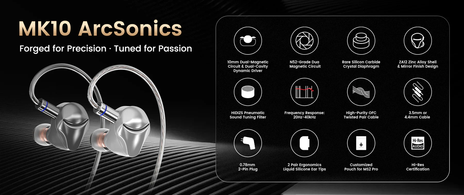 [🎶SG] HIDIZS MK10 ArcSonics - 10mm Dynamic Driver In Ear Monitors IEM - Image 6
