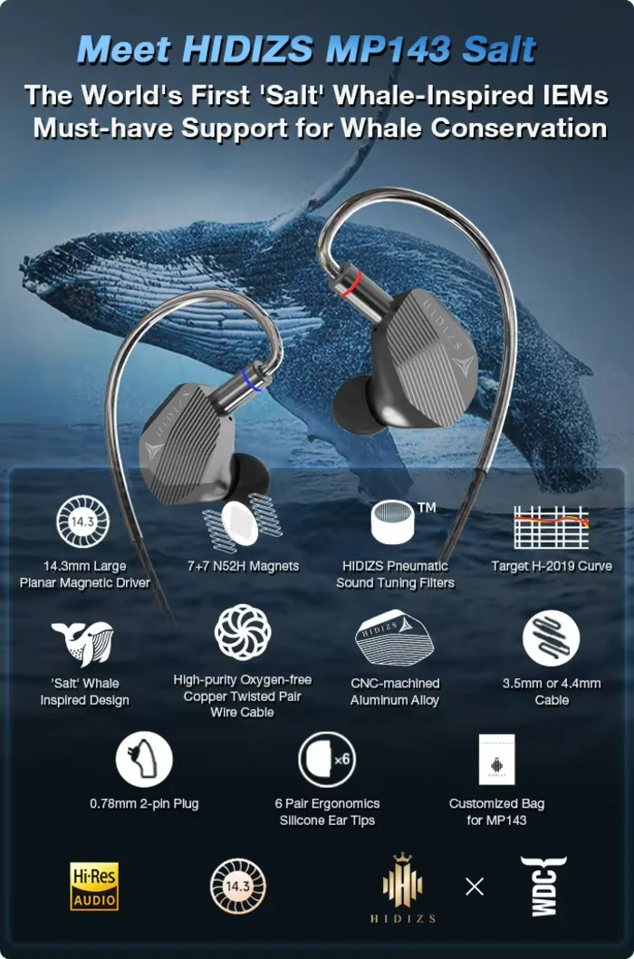 [🎶SG] HIDIZS MP143 SALT 14.3mm Large Planar HiFi In-ear Monitors - Image 4