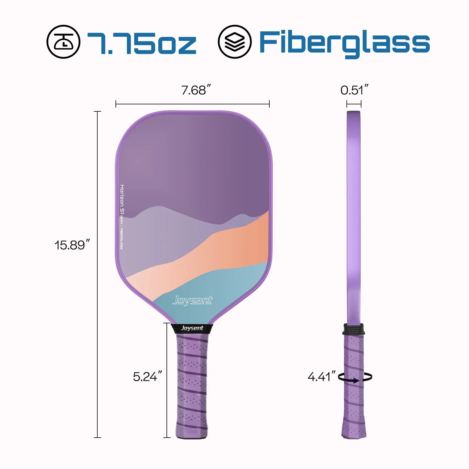 [🎶SG] JOYSENT HORIZON S1 - 13mm Fiberglass Pickleball Paddle - Image 14