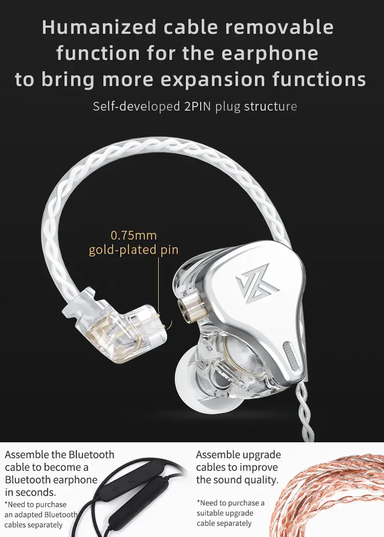 [🎶SG] KZ DQ6 3DD In-Ear Monitors With Mic - Image 10