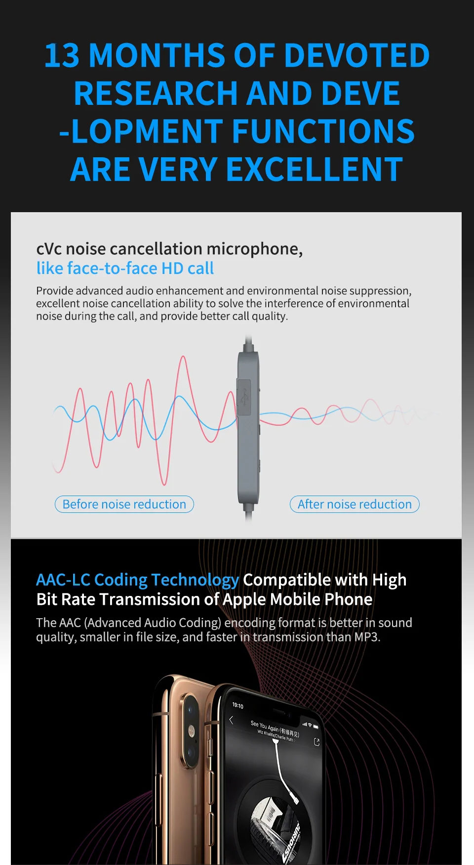 [🎶SG] KZ aptX-HD (Qualcomm Bluetooth Wireless) upgrade plug-on wire, IPX5 water proof (anti sweat), Hifi audio aptX-HD lossless audio, with mic (C-pin) - Image 8