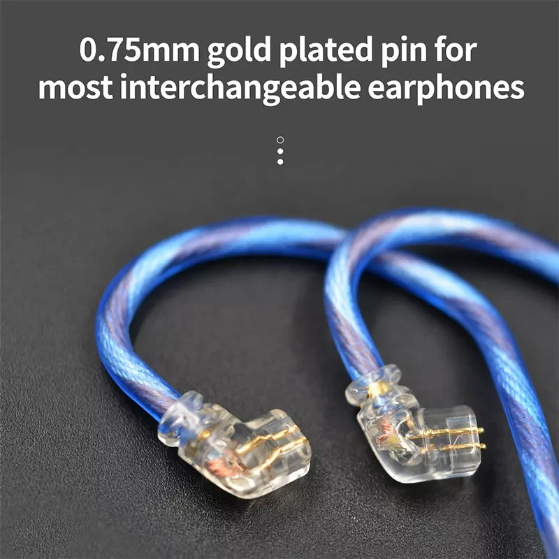 [🎶SG] KZ TRANSPARENT BLUE SILVER UPGRADE CABLE - Image 4