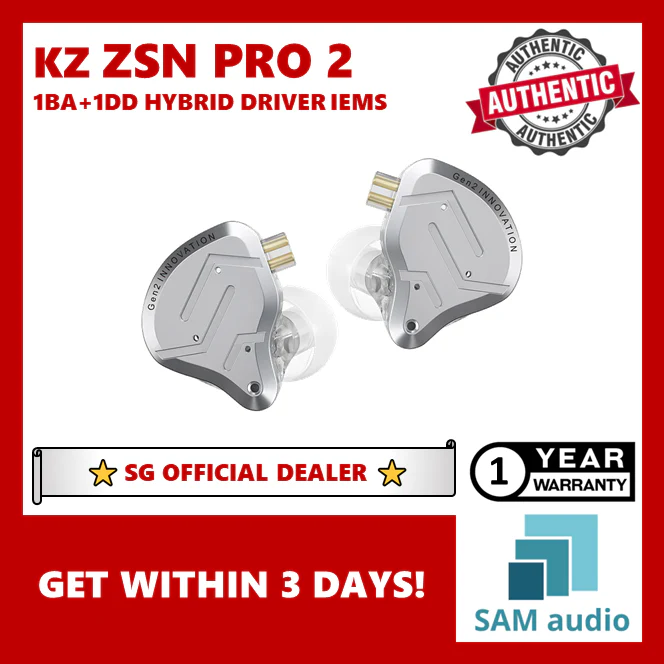[🎶SG] KZ ZSN PRO 2 Hybrid Drivers 1BA + 1DD In-Ear Monitors IEM WITH MIC - Image 16