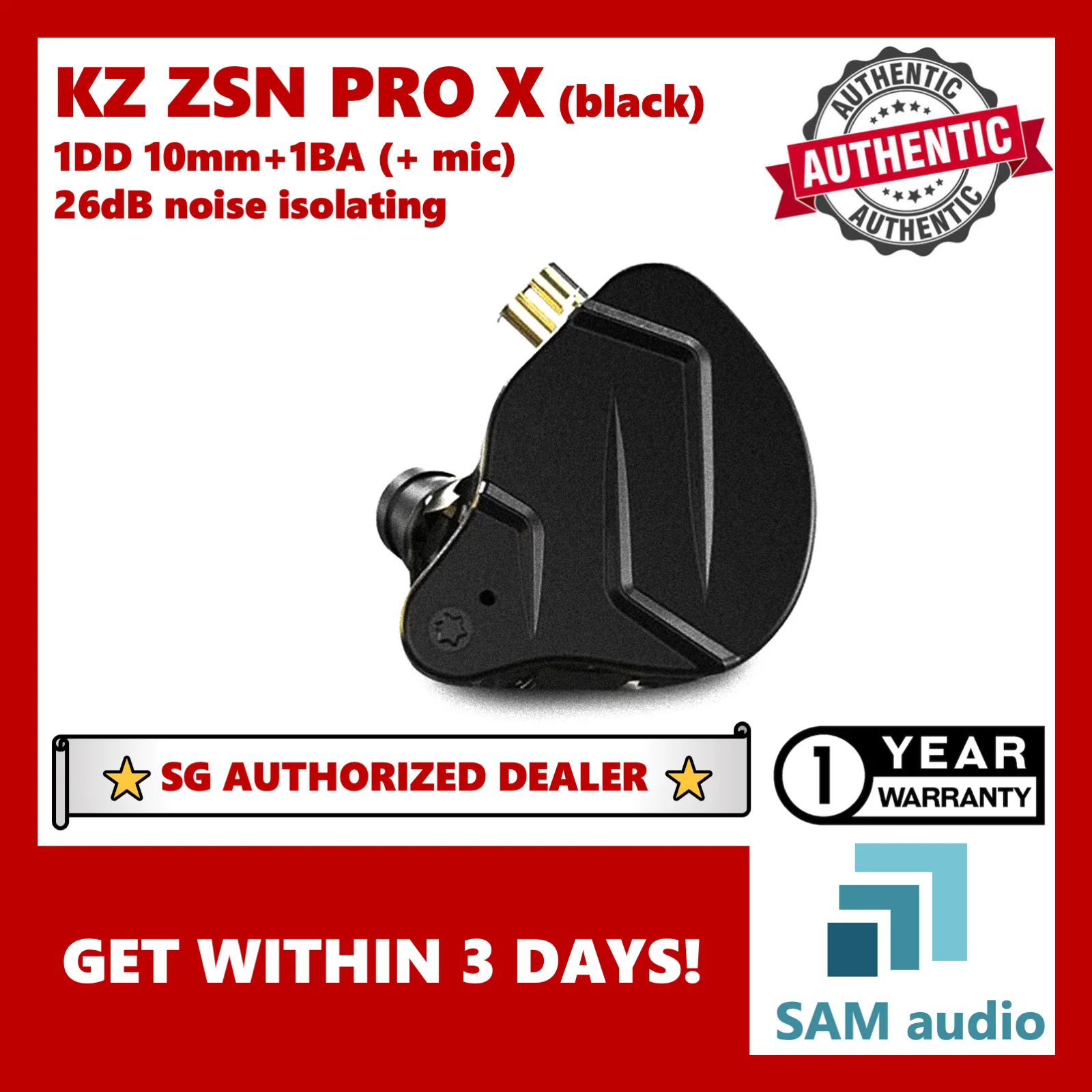 [🎶SG] KZ ZSN PRO X, IEM Earphones, 1BA 1DD With MIC - Image 19