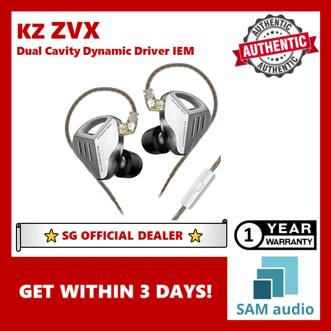 [🎶SG] KZ ZVX 10mm Dual Cavity Super Linear Dynamic Driver IEM With MIC - Image 9