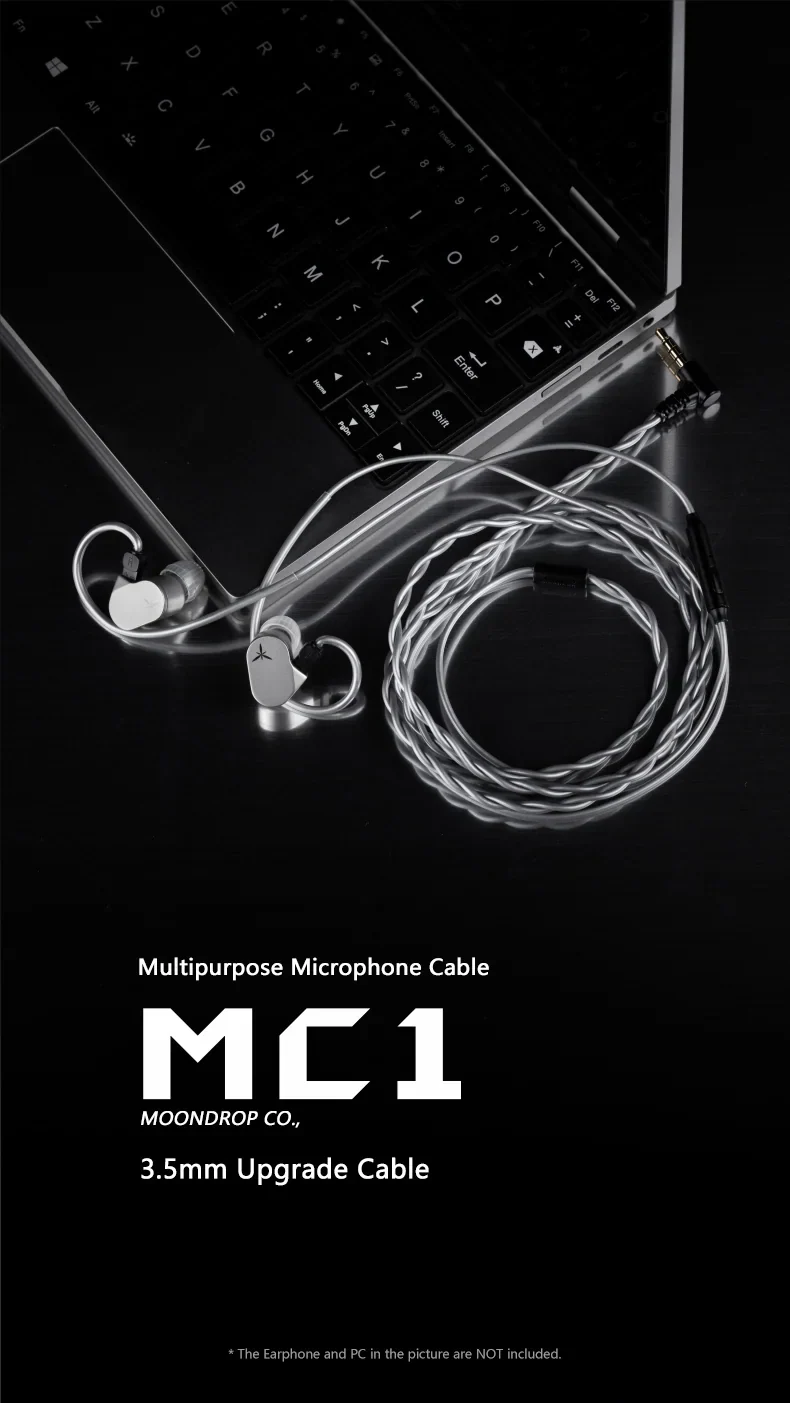 [🎶SG] MOONDROP MC1 IEM UPGRADE CABLE WITH MICROPHONE - Image 2