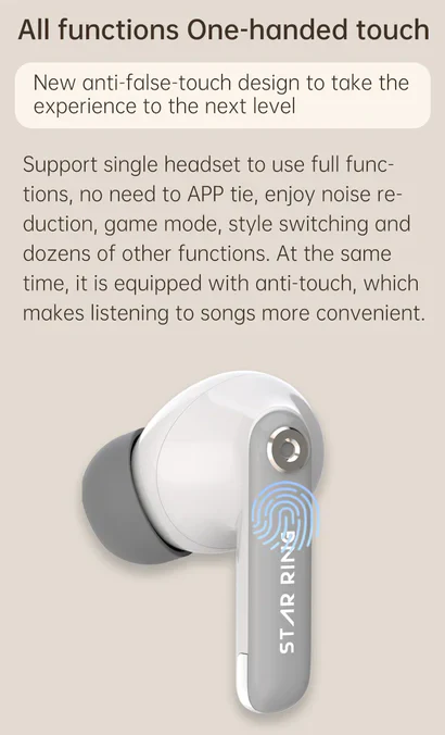 [🎶SG] ROSESELSA (ROSE TECHNICS) Lightyear Star Ring ANC TWS True Wireless EarBuds - Image 14