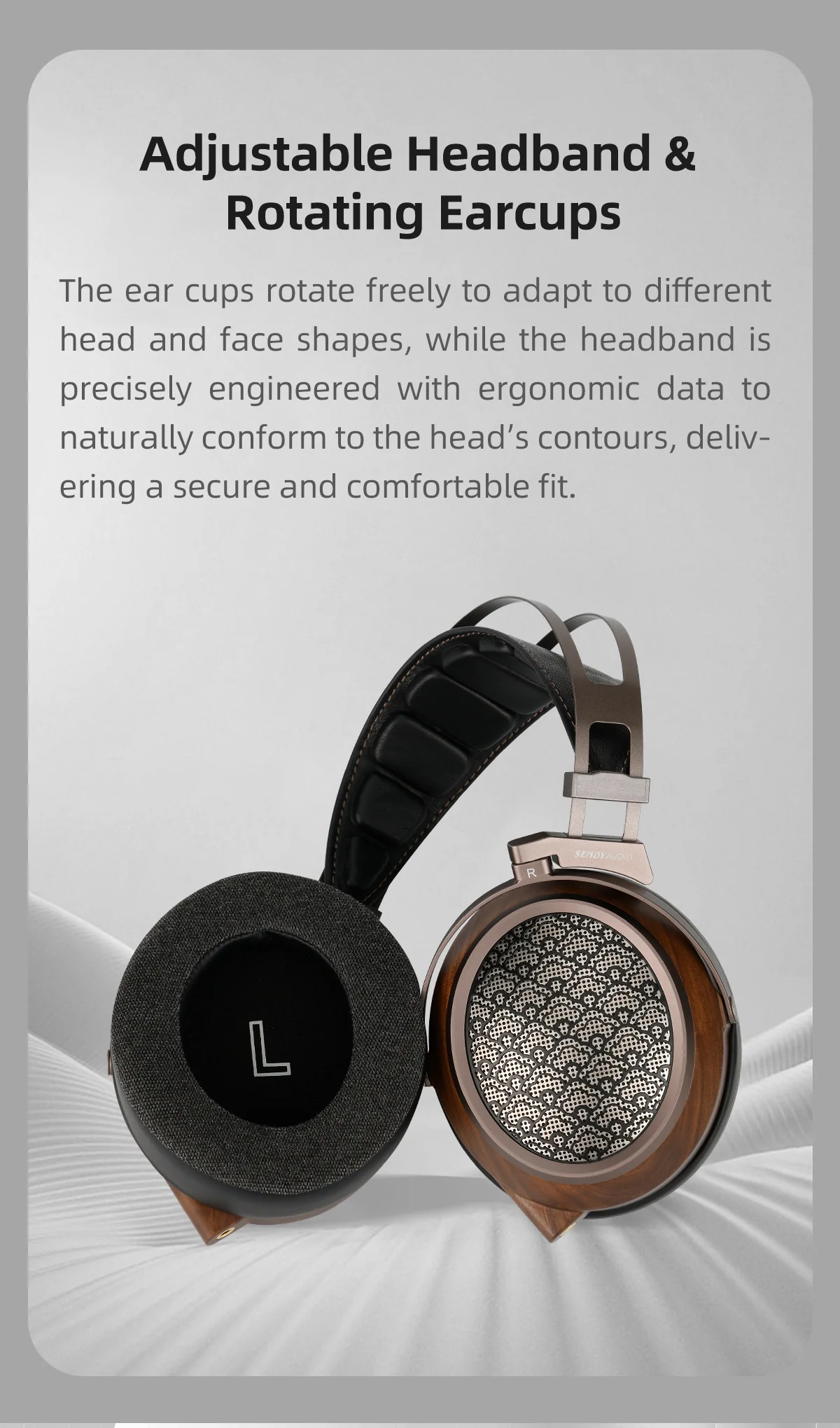 [🎶SG] SENDY AUDIO EGRET - 98*84mm Planar Magnetic Driver Wired Wooden Headphone - Image 12