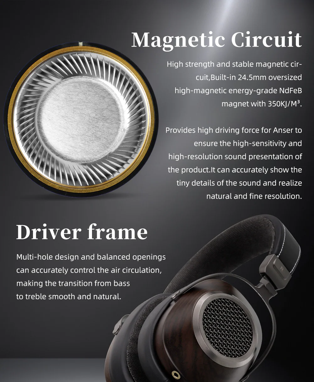 [🎶SG] SIVGA ANSER 50mm Dynamic Driver Open-Back Wood Headphone - Image 9