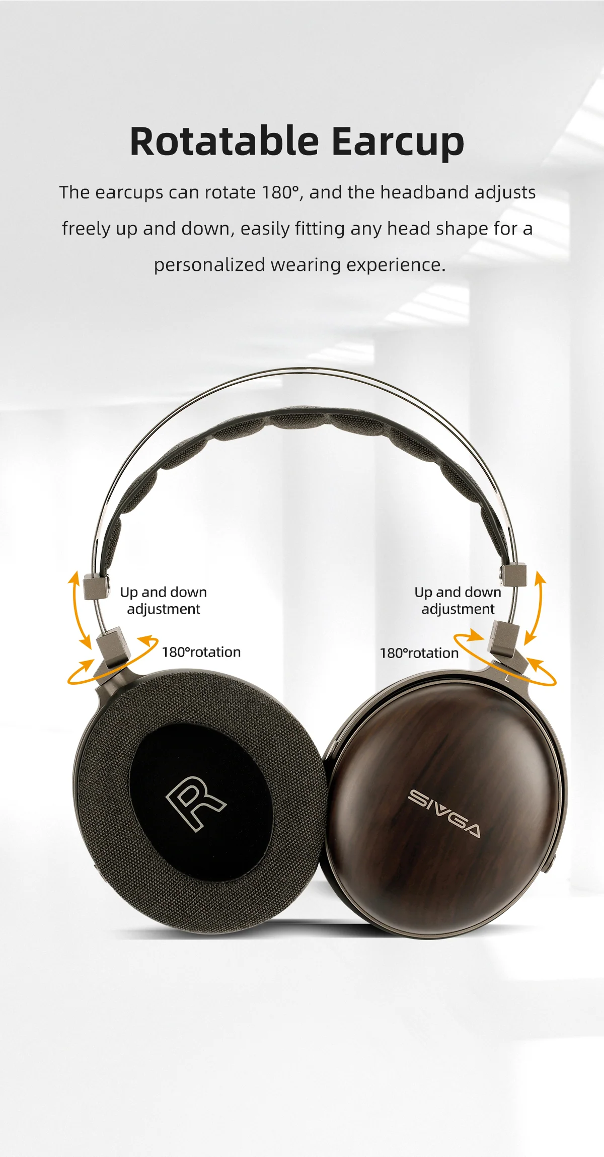 [🎶SG] SIVGA PENG 50mm Dynamic Driver Closed-Back Wood Headphone - Image 9
