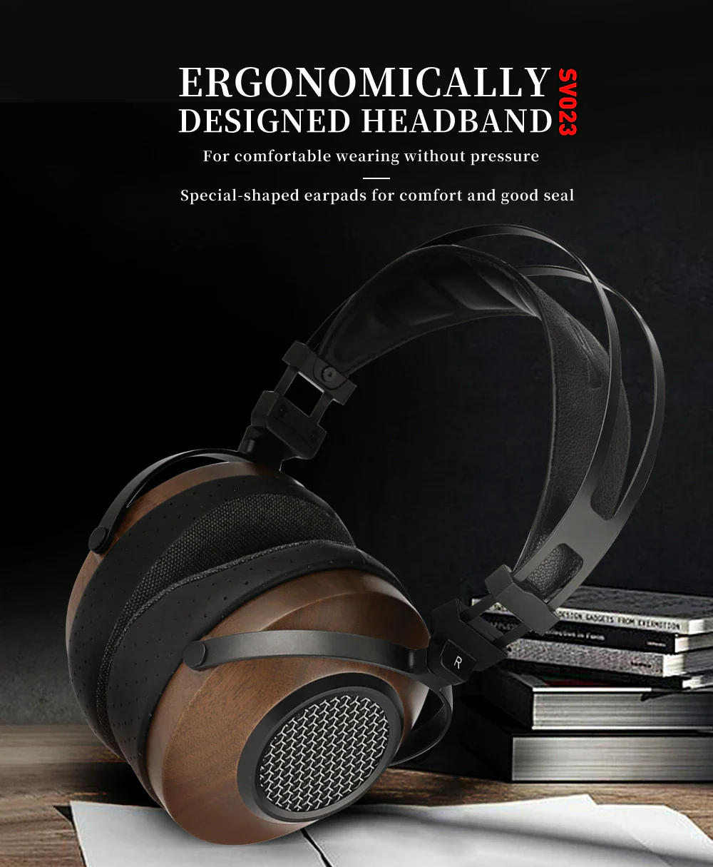 [🎶SG] SIVGA SV023 Open Back Walnut Wooden Dynamic Driver Hi-Fi Headphone - Image 5