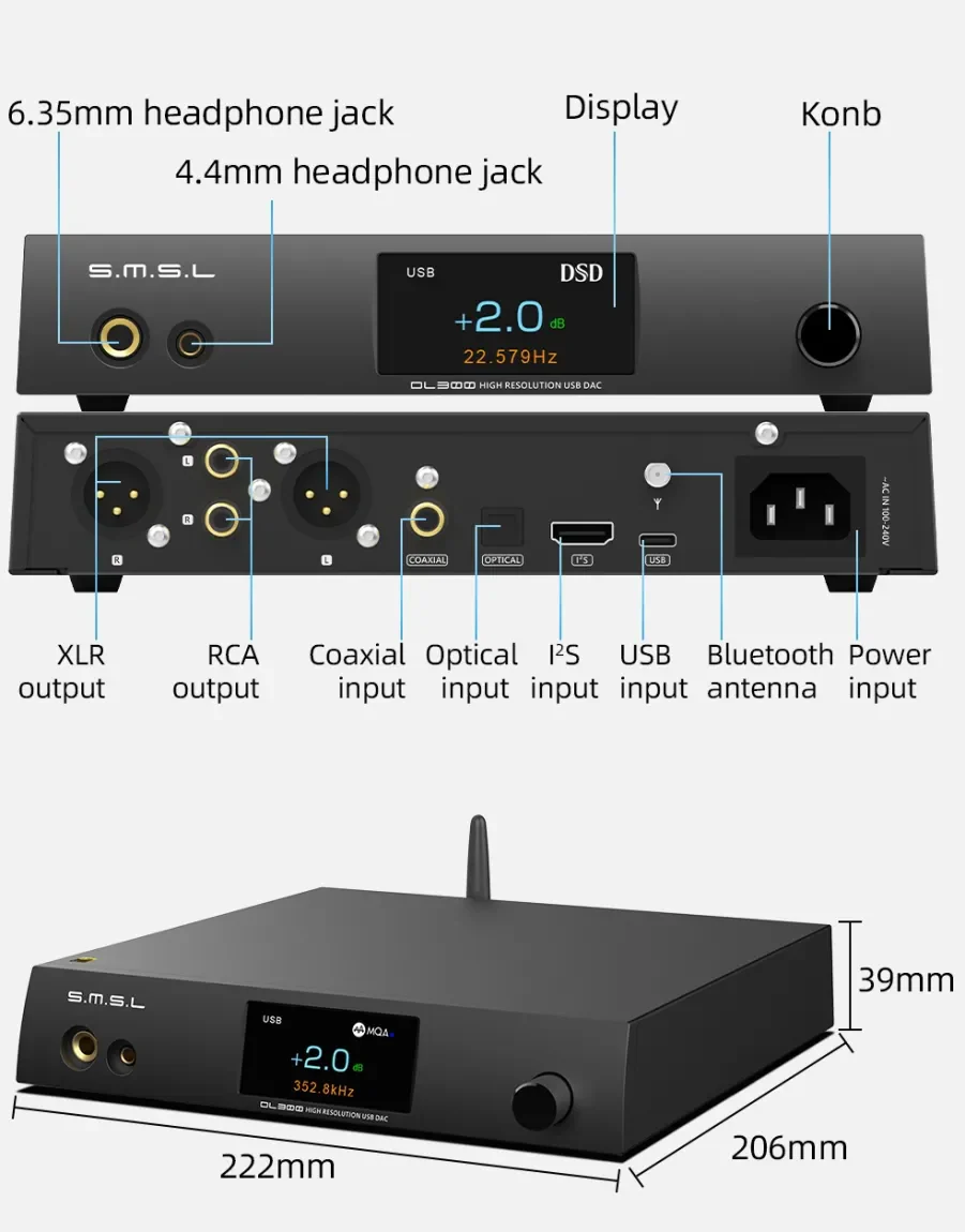 [🎶SG] SMSL DL300 - AK4499EX + AK4191 MQA AKM DAC and Headphone Amplifier - Image 16