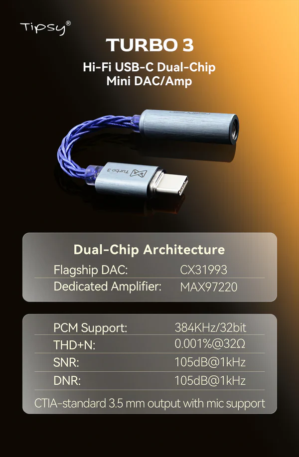 [🎶SG] TIPSY TURBO 3 ADAPTER- USB-A/USB-C (Dongle DAC/Amp) - Image 5