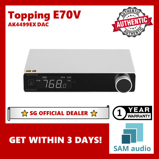 [🎶SG] TOPPING E70V (E70 VELVET) - AK4499EX AKM DAC - Image 3