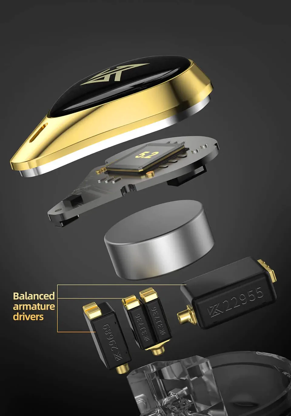 [🎶SG]KZ SA08 PRO 8 Balanced Armature Drivers True Wireless In-Ear Earphone - Image 9
